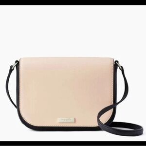 Kate Spade New York 250730 Womens Laurel Way Crossbody Bag Warm Vellum/Black